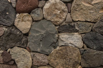 texture of coblestone wall