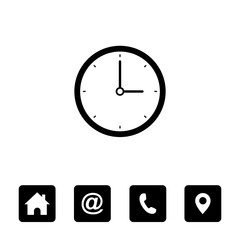 Clock icon symbol for web