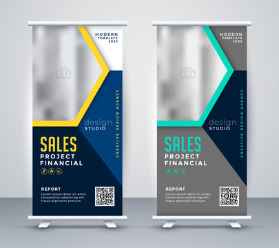 roll uo banner standee in stylish modern theme