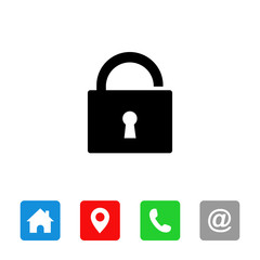 lock icon sign vector symbols