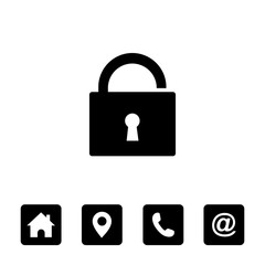 lock icon sign vector symbols
