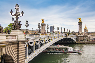 Bridge of Alexandre III spanning the river Seine, Paris