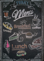 Hand-drawn chalkboard menu © thekopmylife
