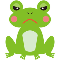 怒っているカエル