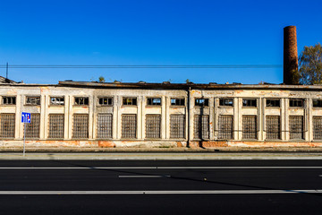 Old abandoned house by the road