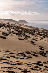 The Dune du Pilat of Arcachon in France, the highest sand dunes in Europe: paragliding, oyster...