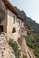 Sanctuary of the Virgin of Balma built in rock in the mountains in Castellon de la Plana, Spain