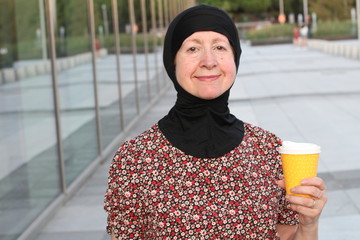 Arabic woman in urban background
