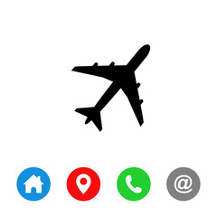 airplane icon vector, airplane symbol vector for web