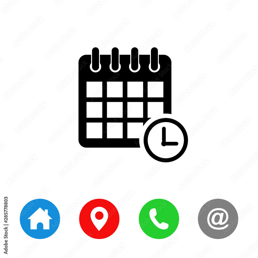 Poster celendar icon vector. symbol for web site computer and mobile vector.