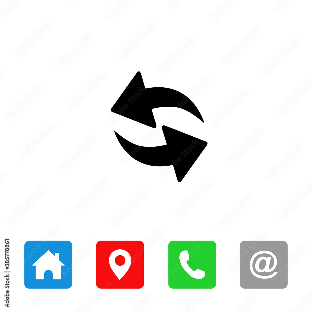 Poster reload icon vector, reload symbol vector for web computer and mobile