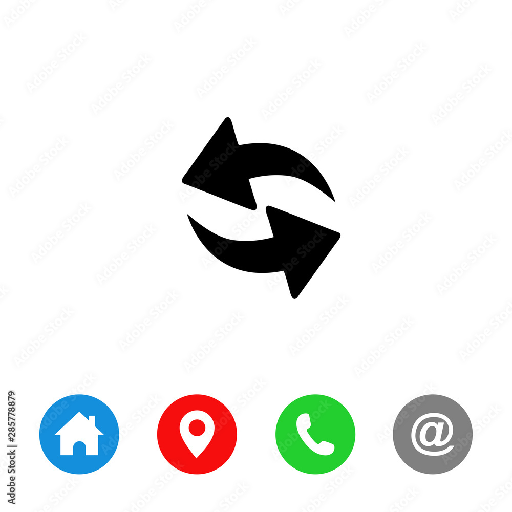 Poster reload icon vector, reload symbol vector for web computer and mobile