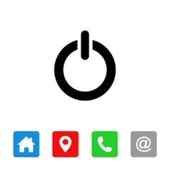 power icon symbols vector design