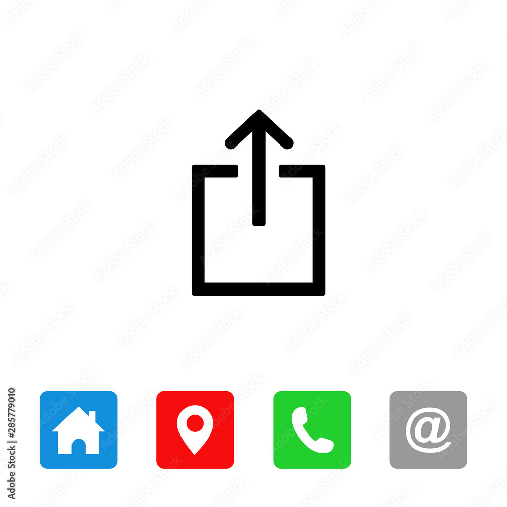 Poster share icon, share symbols vector. for website, computer and mobile vector.
