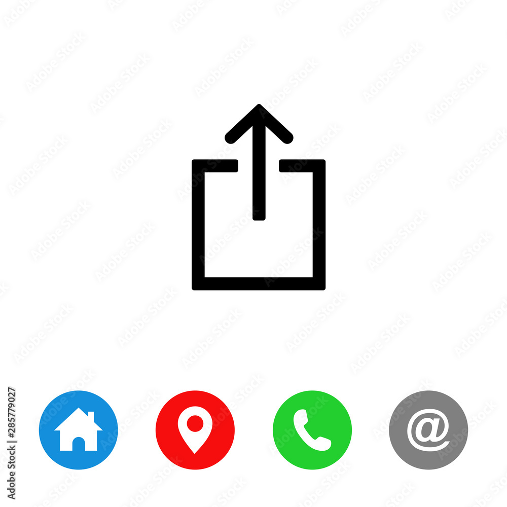 Poster share icon, share symbols vector. for website, computer and mobile vector.