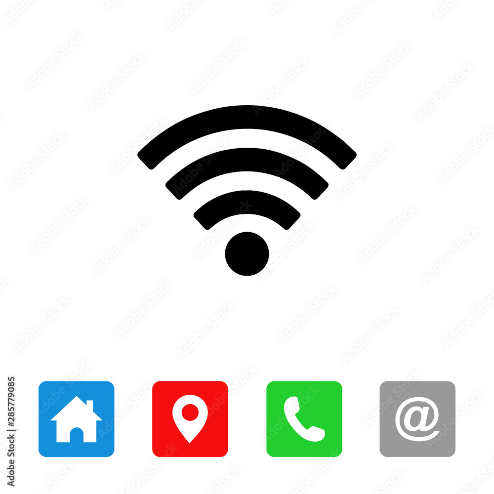Poster wifi icon vector. symbol for web site computer and mobile vector.
