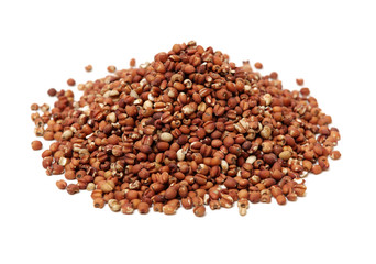 Job's tears coix lachryma jobi grain seeds on white background