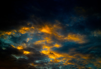 Fototapeta na wymiar Colorful sky before dark,nightfall,abstract background from natural,dramatic sky