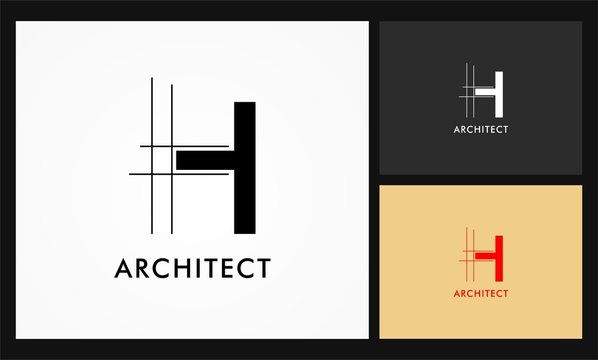 h architect vector logo
