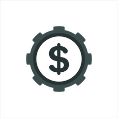 Dollar symbol icon vector, Isolated Background