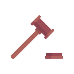 Judge gavel Icon Vector, Isolated Background