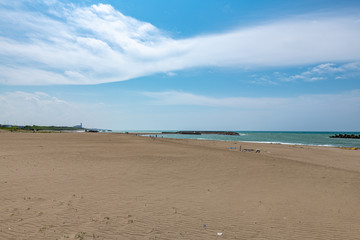 日本海の砂浜