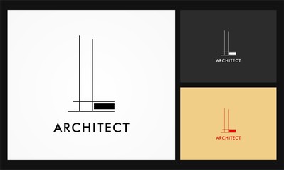 L architect vector logo