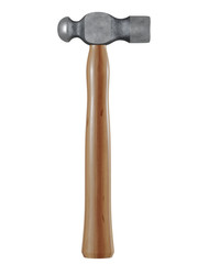 Ball peen hammer isolated on white background with clipping path.