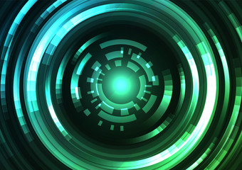 multicolor abstract circle background, digital overlap layer line, simple technology design template, vector illustration