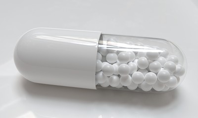 White pill mockup