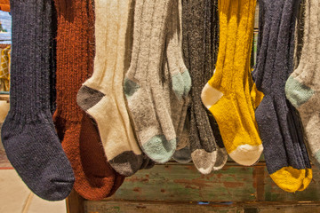 Woolen Socks in souvenir shop in Iceland