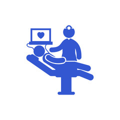 Doctor Checking Male Patient Icon