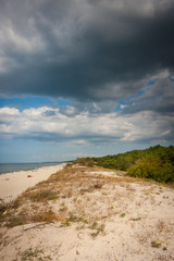 Fototapeta na wymiar Bałtycka plaża i wydmy 