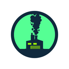 Factory outline icon. Simple flat symbol for web