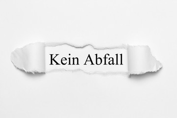 Kein Abfall