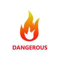 flame gas fire icon, dangerous icon, warning icon