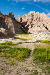 Badlands landscape South Dakota USA