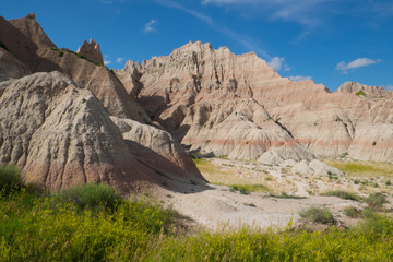 Badlands landscape South Dakota USA