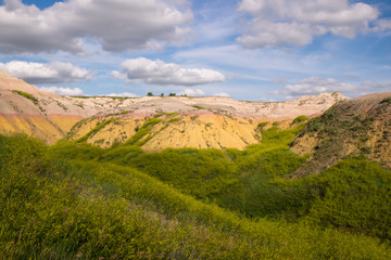 Badlands landscape South Dakota USA