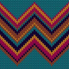 Modern zig zal lines knitting texture geometric  - obrazy, fototapety, plakaty