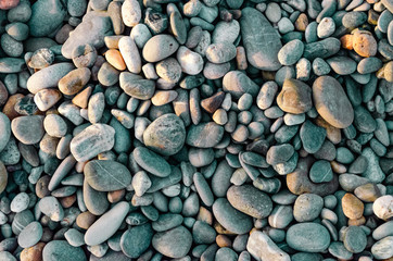 Blue pebbles texture