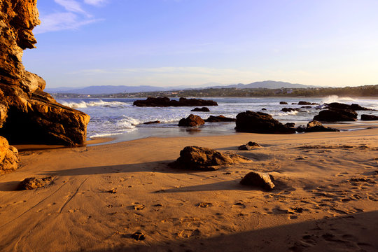 sunset on the beach