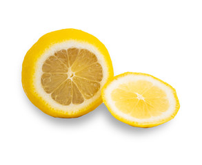lemon on white background.