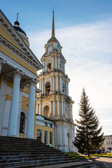 Fototapeta na wymiar Spaso-Preobrazhensky Cathedral in town of Rybinsk in Russia