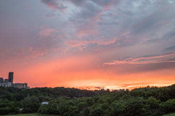 Orange Pink Sky Background