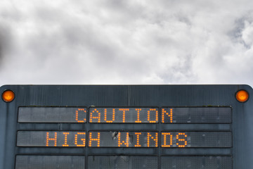 high winds sign