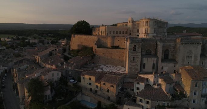 Grignan castle back traveling, Dr&ocirc;me, France
