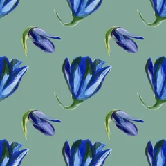 Naadloos Behang Airtex Vlinders Seamless lily flower pattern. Watercolor seamless pattern of lily flowers. Floral bouquet vector  pattern with hand drawing lily flowers, colorful botanical illustration, floral elements.