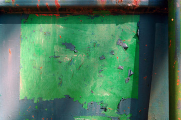 Abstract close up of an weathered metal wall