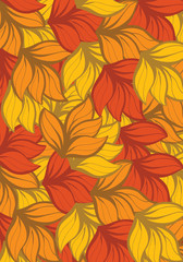 autumn leaves seamless pattern background